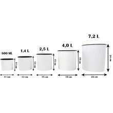 Kit Potes Para Mantimentos  5 Peças Redondo Decorado – em Plástico