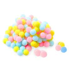 1000 Pompom Pom Pom Ball Crafts Polyester Fluffy 10mm - Mix Candy - View 1