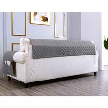 2/3/4 Seater L-Shaped Sofa Cover (1 Piece), Waterproof And Scratch Resistant, Suitable For Home And Office Use, Ideal For Families With Pets, Easy To Clean. - 淺灰色 - 查看 3