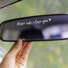 3X Calcomanía para espejo retrovisor "Conduce con cuidado, te amamos", Pegatina para espejos de coche, Pegatinas para automóviles de mujeres, Pegatina para espejo "Te amo, conduce con cuidado" - Conduce con cuidado, te amo - Ver 6