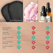 1 pièce/2 pièces/3 pièces Nouveaux gants de bain exfoliants à succès, nettoyage en profondeur, élimine la peau morte et la saleté, doux pour la peau, gants de spa revitalisants, cadeau pour Noël, Halloween