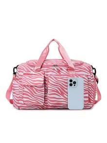 牛皮，豹纹，斑马纹，包，旅行包，行李包，大容量，干湿分离，商务，旅行，医院用，尼龙粉色包，学校用，学校配件，学校用品，旅行必需品，假日度假行李箱旅行包，女士旅行包