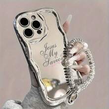 Funda para teléfono (1 unidad): Un teléfono con ondas electrochapadas y una cadena de perlas. Una funda protectora completa, resistente a golpes y caídas. Elegante accesorio compatible con las series 11, 12, 13, 14, 15, 16 Pro y Pro Plus. - Colores mixtos 2 - Ver 8