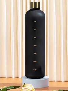 1 pièce Bouteille d'eau portable de 1000 ml, en plastique transparent moderne pour bouteille d'eau de sport en extérieur