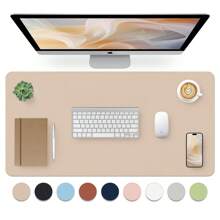 80 X 40 Cm Beige Extended Mouse Pad, Writing Pad, Office Desk Mat, Desktop Protector, Anti-Glare, Anti-Scratch, Waterproof PU Leather + Anti-Slip Velvet Surface, Multiple Sizes & Colors Available, Modern Home Decor Pad, Leather Desk & Coffee Table Pad, Laptop Protector, Washable & Reusable Extra Large Computer Mouse Pad, Easy To Clean Office & Study Supplies Gaming Mouse Pad