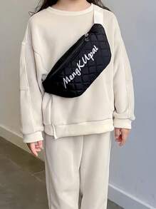 Embroidered Personalized PU Belt Bag,Toddler Youth Fanny Pack Cross Body,Custom Kids Bag, Custom Belt Bag, Kids Gift