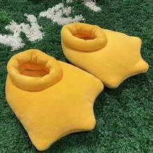 Cartoon Duck Feet House Slippers Cute Fluffy Claw Paw Indoor Shoes Funny Xmas Plush Fuzzy Warm Home Slippers