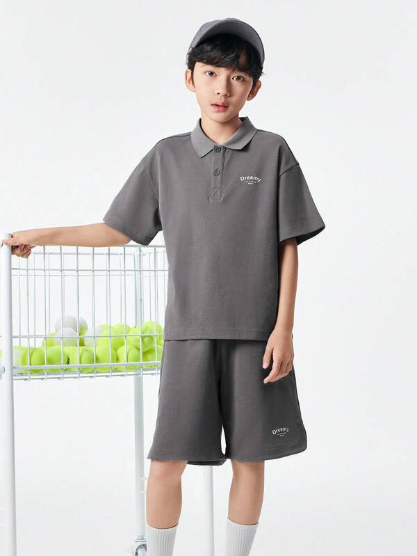 Balabala Balabala Kinder Kurzarm-Set, 2-teiliges Set für jüngere und ältere Kinder, Jungen und Mädchen, einfache und lässige Sommerkleidung