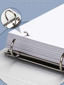 A4 透明 4 环 D 型活页夹，加厚 PP 防水 2 孔活页文件夹，适用于学校文具、办公文件、杂志存储、学校用品、返校