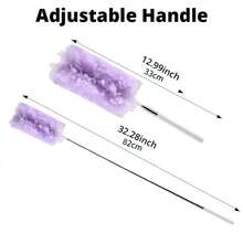 Microfiber Feather Duster For Cleaning 13 Inch Extendable Cobweb Dusters Washable Bendable Tool For Office Car Window Furniture