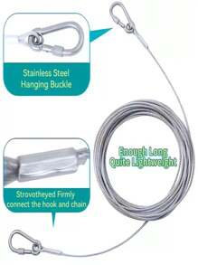 1 Set Stainless Steel Clothesline, Pet Leash, Portable For Indoor/Outdoor Laundry, Camping Accessories, Bathroom And Dormitory Ideal Choice