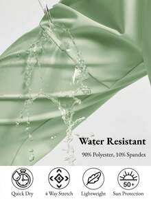 EXARUS Girls Jogger Hiking Pants Waterproof Kids Sports Quick Dry Lightweight Zipper Pockets High Waist 6-14 Years - Xanh nhạt - Xem 2