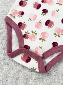 4 PCS Infant Boy Girl 0-12 Months Pure Cotton Casual Short Sleeves Cute Cartoon Baby Bodysuits Four Seasons - Multicolor - View 7