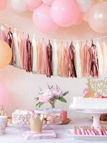 20pcs Party Background Decor Paper Tassel Fringes, Party Decorations Tassel Atmosphere Accessories, Suitable For Birthday Party, Wedding, Gender Reveal