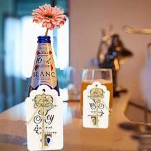 10/20/30/50 Pieces Key Bottle Openers, Vintage Skeleton Key Bottle Openers, Wedding Favors Bottle Openers With 20 Tag Cards And 20 Keychains (Gold)