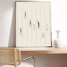Impresión de arte decorativo de nadador minimalista, arte de pared en lienzo moderno para interiores, póster estético de piscina de dibujos animados, adecuado para decoración de oficina en casa, baño, sala de estar, dormitorio, comedor, orientación de retrato sin marco - transparente - Ver 1