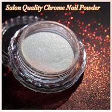 Unicorn Chrome Nail Powder, Aurora Unichrome Mermaid Aurora Nail Powder Pigment Pearlescent Nail Art Glitter Decoration For Home DIY Nail Salon Manicure - Sunset Glow,7118444 - 灰色 - 查看 6
