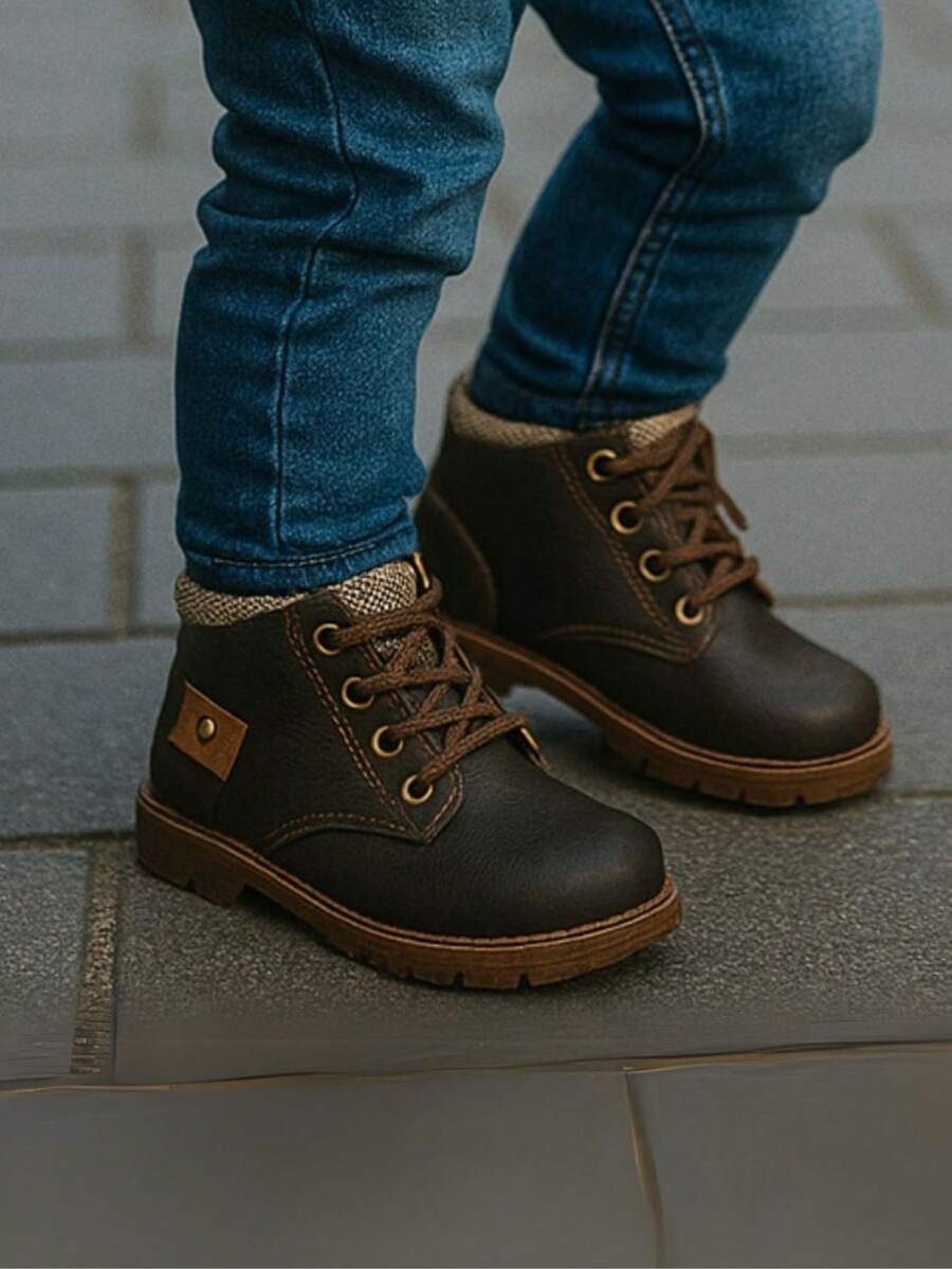 Little toe Kids Boots - 咖啡棕 - 查看 1