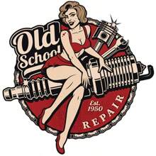 Pegatinas con diseño vintage "Reparación de vieja escuela" para transferencia de calor, parches de planchar para camisas, mochilas, gorras y antifaces, diseño de moda clásico para mujeres, pegatina de ropa fácil de aplicar