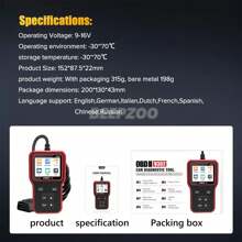 OBD2 Scan Tool Code Readers Scanners Car Diagnostic Scanner Plug And Play Fault