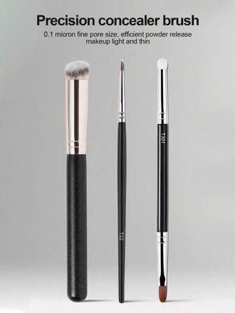 3pcs/Set Multipurpose Makeup Brushes, Suitable For Concealer, Eyeshadow, Lipstick, Powder, Blush