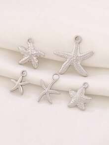 3pcs Stainless Steel Starfish Pendant Findings 18K Gold Plated Ocean Starfish Charms For DIY Jewelry Making Supplies Accessories - Pendants - View 4