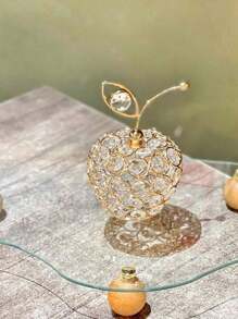 3pcs Crystal Metal Pineapple Table Centerpiece Handmade Crystal Candle Holder Hollow Fruit Decoration Home Party Wedding Holiday Bar Decoration(Product Features Slight Scratches Are Normal And Will Not Affect Normal Use)