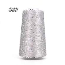 50g Hilo de lentejuelas brillante para tejer a mano, manualidades DIY, ropa, bolsos, sombreros y talla grande