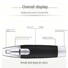 1 No.5 Battery Powered, Electric Men's Nose Hair Shaver, Nose Hair Cleaner, Mini Shaver
