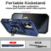 军工防摔 360° 旋转握环支架 + 防震手机壳，兼容 11/12/13/14/15/16 Pro Max、Galaxy S22/23/24/S25+ 和 Galaxy A04/A05/A14/A15/A24/A25/A34/A54/A56/A36/A26 防水防刮