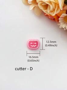 Gothic Pumpkin Skull Styling Jewelry Polymer Clay Cutters, Halloween Accessories Crafting Toolkit-DIY Soft Clay Cutting Mold - For Handmade Earring Making - The Perfect Holiday Gifts For Halloween, Day Of The Dead, And Thanksgiving - Pink - View 9