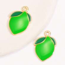 5/10/15/25 Pcs Yellow Lemon Charms Pendant Enamel Fruit Jewelry Gold Plated Plant Beads With Hole For DIY Bracelet Necklace Keychain Earrings Craft Art Accessories Hair Clip Decorations