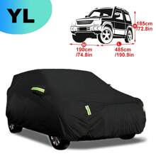 Cubierta para coche de 190T, diseño con cremallera negra, cubre universal para SUV que bloquea los rayos UV, para todo tipo de clima