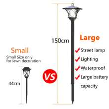 59 英寸太阳能灯柱灯户外 150 厘米太阳能复古路灯适用于花园、草坪、小路、车道、前门/后门（44 厘米/150 厘米）