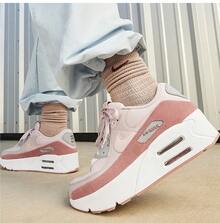 Nike Zapatillas casuales de mujer con plataforma acolchada, cómodas y versátiles, con amortiguación de impactos - Rosa - Ver 1