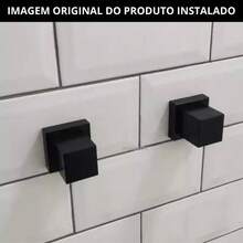 Kit 9 Acabamento Registro Pressão Quadrado ABS Preto Padrão Deca - Preto - Visão 6