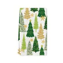 2pcs Christmas Themed Towels, Designed With Christmas Tree And Snowflake Pattern Printed Towels, Machine Washable, Heat-Resistant, Absorbent And Reusable, Suitable For Room Decoration, Kitchen And Bathroom Towels, Party Decoration, Home Decoration, Making It An Ideal Holiday Gift For Christmas. - Multicolor - View 17