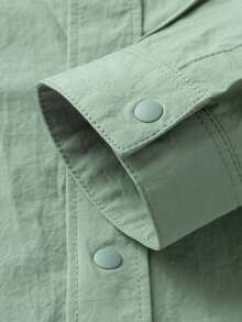 mini bala Baby Boy Letter Graphic Drop Shoulder Shirt - Earthy Green - View 8