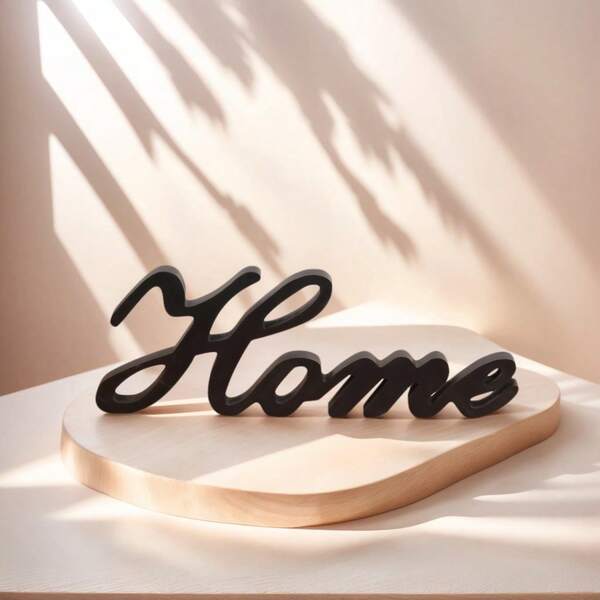 1 peça de bloco de letras de PVC para decoração de casa, decoração de mesa