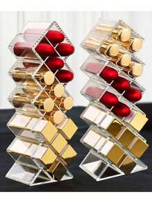 1 pièce Organisateur cosmétique de bureau en acrylique transparent pour palette de poudre compacte, boîte de rangement à tiroir anti-poussière, présentoir pour outils de maquillage