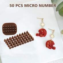 Letter Stamps For Clay, Alphabet Number Pottery Stamp Set Ceramic Polymer Clay Tools Small Press Fondant Embosser Letter Stamps DIY Cookie Cutters