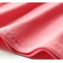 Otoño botón de hilo de color sólido camiseta de manga larga de las mujeres Slim nueva blusa camisa de fondo fuera de la marea de desgaste - Rosa - Ver 4