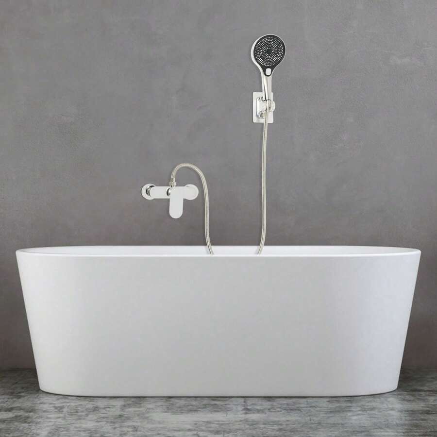 YUNRUX Bathtub Faucet Thermostat Bath Faucet Tap Bathroom Mixer Tap Shower - Silver - View 1