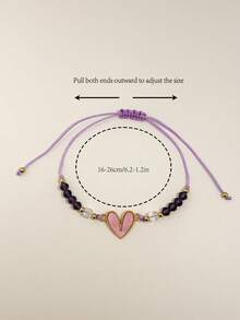 Handmade Woven Heart-Shaped Bracelets, Suitable For Women As Gifts. Can Be Purchased In Single Colors. Women's Bracelet Sets, Fashionable Accessories For Mother's Day, Father's Day, Valentine's Day, Thanksgiving - Cute, Charming Bracelets To Wear Yourself Or Give As Gifts To Friends, Girlfriends, Couples, Mothers - Multicolor - View 8