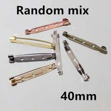 50 件 15-40 毫米胸针夹底座别针胸针设置空白底座适用于 DIY 珠宝制作用品 - brooch base - 查看 9