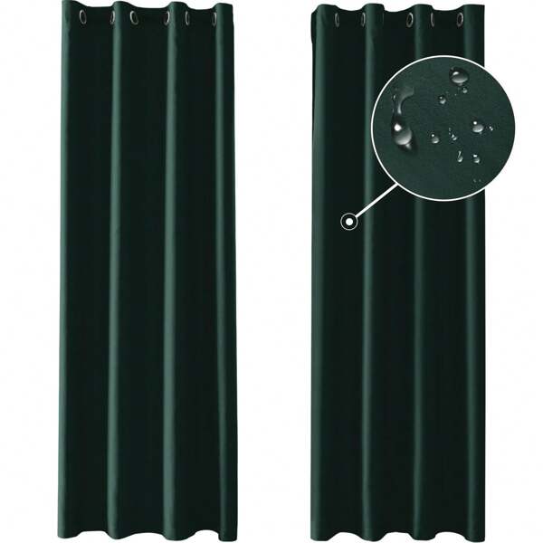 YSTYLE Ystyle Gardinen 2er Set, Thermovorhang Kälteschutz, Outdoor Vorhang Wetterfest Mit Ösen, Verdunkelungsvorhang, Vorhänge Blickdicht, Curtains Wohnzimmer, Thermovorhang Hitzeschutz