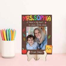 定制教师姓名冰箱贴，个性化照片磁铁，年终礼物，返校礼物，教师答谢礼物，教师礼物