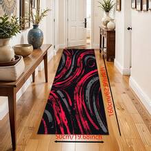 1 pieza Alfombra de cocina antideslizante de silicona con patrón abstracto minimalista fluyente impresa, tapete de piso, alfombra de entrada, alfombra rectangular impresa en 3D, apta para sala de estar, dormitorio, pasillo, baño, lavandería - Alfombra de poliéster, para decoración del hogar interior y exterior