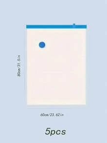 1/2/3/5 pezzi Sacchetti per il sottovuoto salvaspazio con 1 pompa manuale - Riutilizzabili, borse da viaggio in plastica portatili, sacchetti per conservare i vestiti, sacchetti per il sottovuoto in PET, semplici sacchetti per la compressione sottovuoto trasparenti per uso domestico per vestiti, coperte, camicie, organizzatore salvaspazio per casa, dormitorio, armadio, camera da letto, bagno, decorazioni. Sacchetti per la scuola, accessori scolastici, roba scolastica