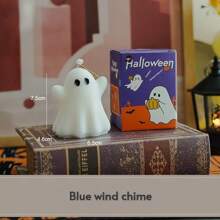 شمعة معطرة على شكل شبح لهالوين - شمعة هالوين محمولة | طقم شموع اليقطين الشبح | شموع معطرة بشكل ساحر سهلة الاستخدام | شموع بيضاء مخيفة لهالوين لديكور المنزل والاكسسوارات